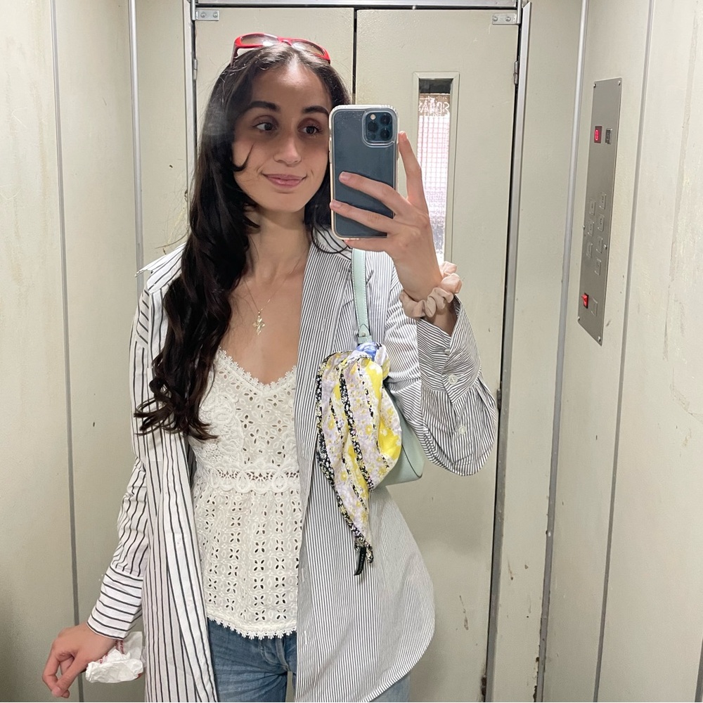 eyelet lace top